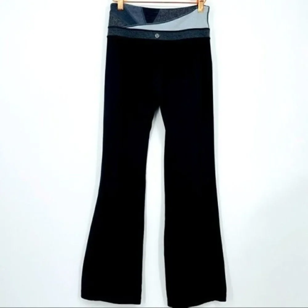 Lululemon Astro Groove leggings black blue gray 4 BoxB full length
